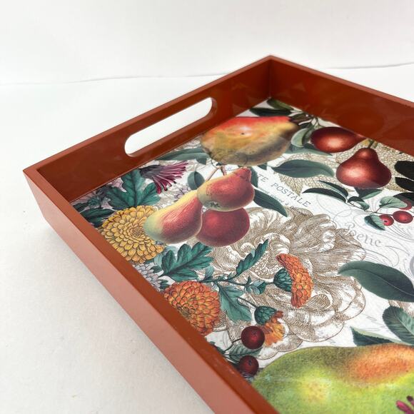 Michel Design Works Decoupage Wooden Serving Tray - Picture 2 of 6